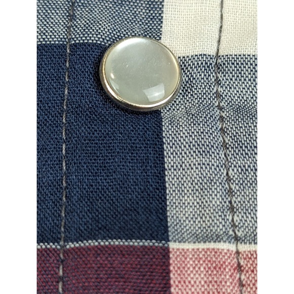 Ely Plains Medium Mens Shirt Western Snap Short Sleeve Lightweight - Picture 6 of 13